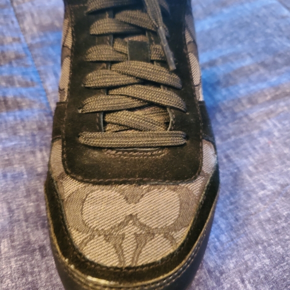 Coach Black and Gray Patterned Tote - Picture 10 of 15